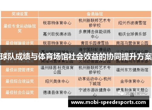 球队成绩与体育场馆社会效益的协同提升方案