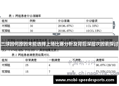三球因何原因未能选择上场比赛分析及背后深层次因素探讨