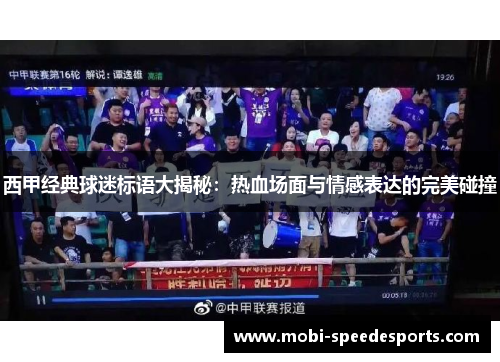 西甲经典球迷标语大揭秘：热血场面与情感表达的完美碰撞